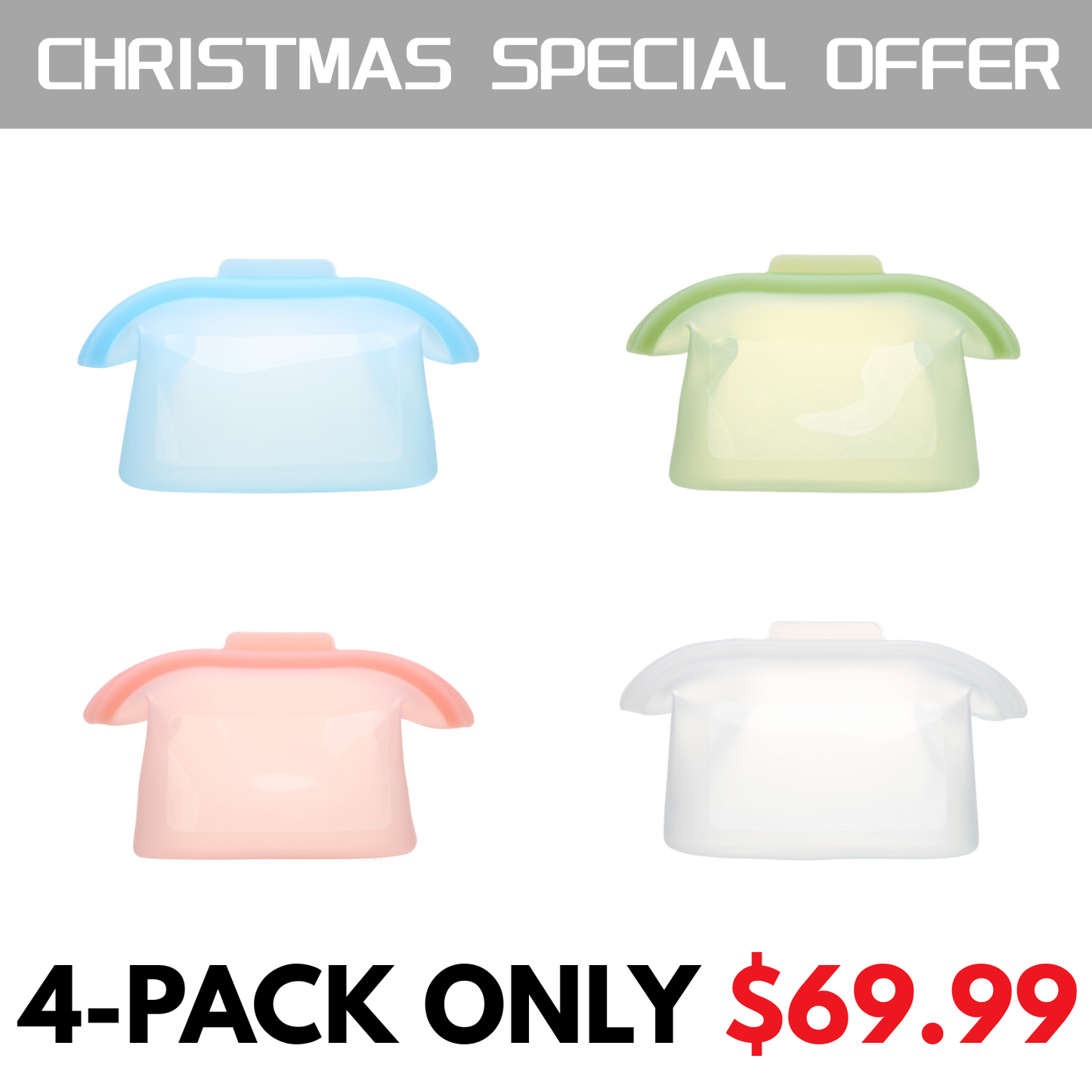 🛒 50% OFF – Sealed Silicone Food Storage Bags | Reusable Freezer & Kitchen Preservation Bags