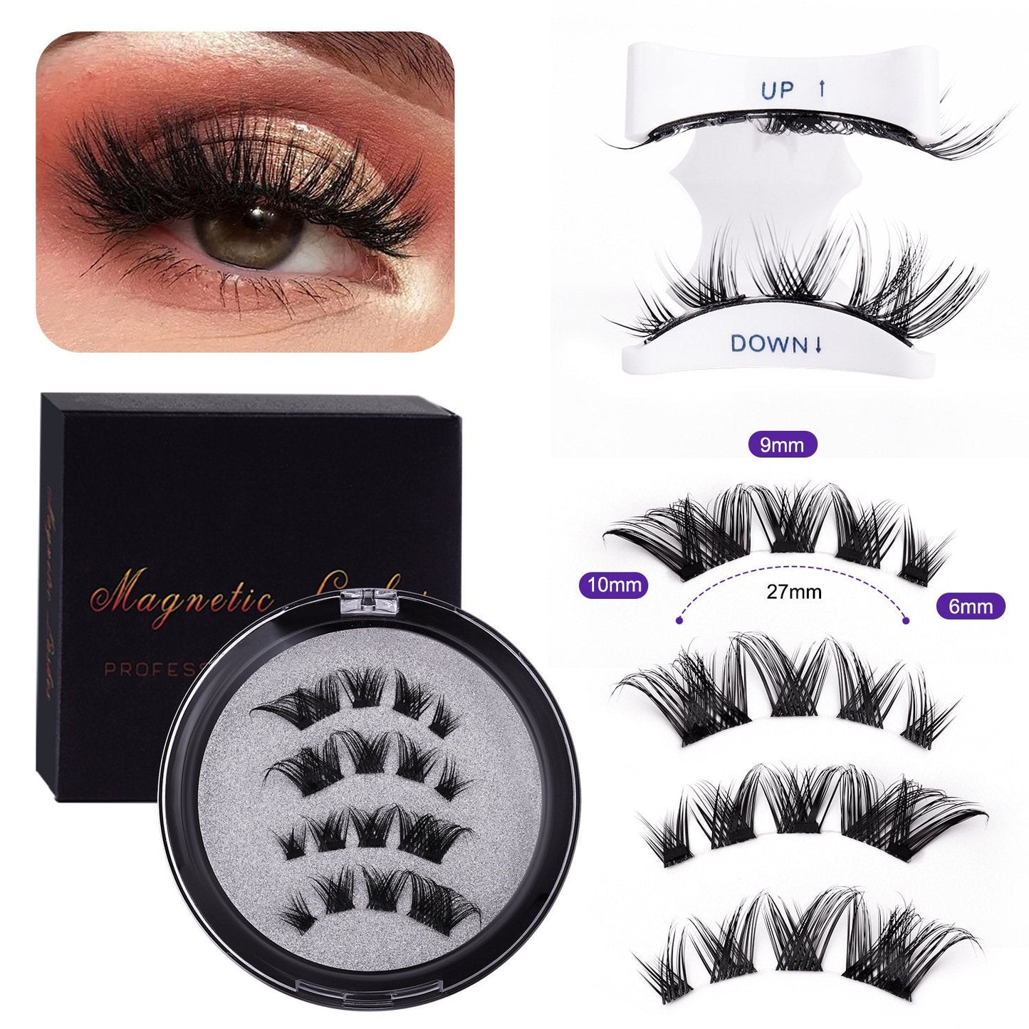 🔖Early Christmas Sale: 48% Off🔥🎁Natural Magnetic 3D False Eyelashes Set