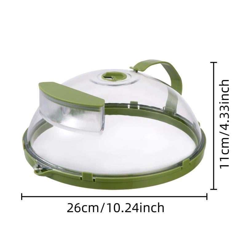 Glass Microwave Splatter Cover with Water Steamer