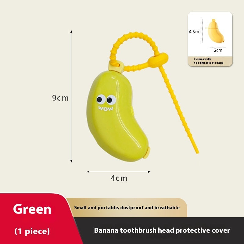 50% Off Everything โ Grab Yours Now! ๐ฅ๐จ-๐๐ชฅCute Banana Toothbrush Cover with Toothpaste Dispenser