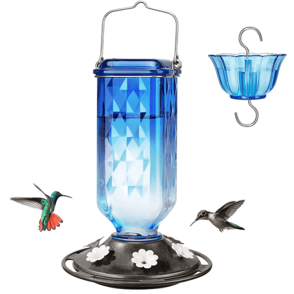 Glass Hummingbird Feeder