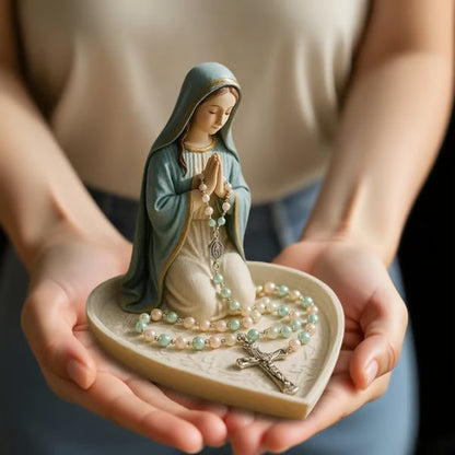 🔥Last Day 46% OFF🙏✨ Virgin Mary Rosary Holder – Sacred Decorative Rosary Storage - ⌛Limited Handmade Series