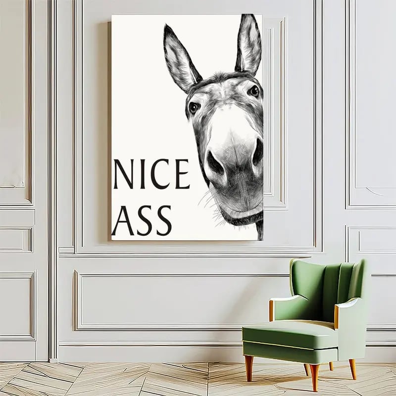 🔥LAST DAY 49% OFF- Vintage Donkey Bathroom Art Sign  🐴✨