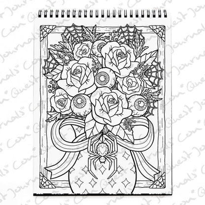 🔥Last Day 49% OFF -🖤🎨Waiting for the Night Gothic Love Coloring Book 📓(📚Hardcover - No Bleed Pages)