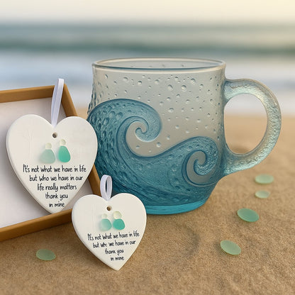 🎄Unique gift🔥100% handmade sea glass wave cup🎁Enjoy buy one get one free