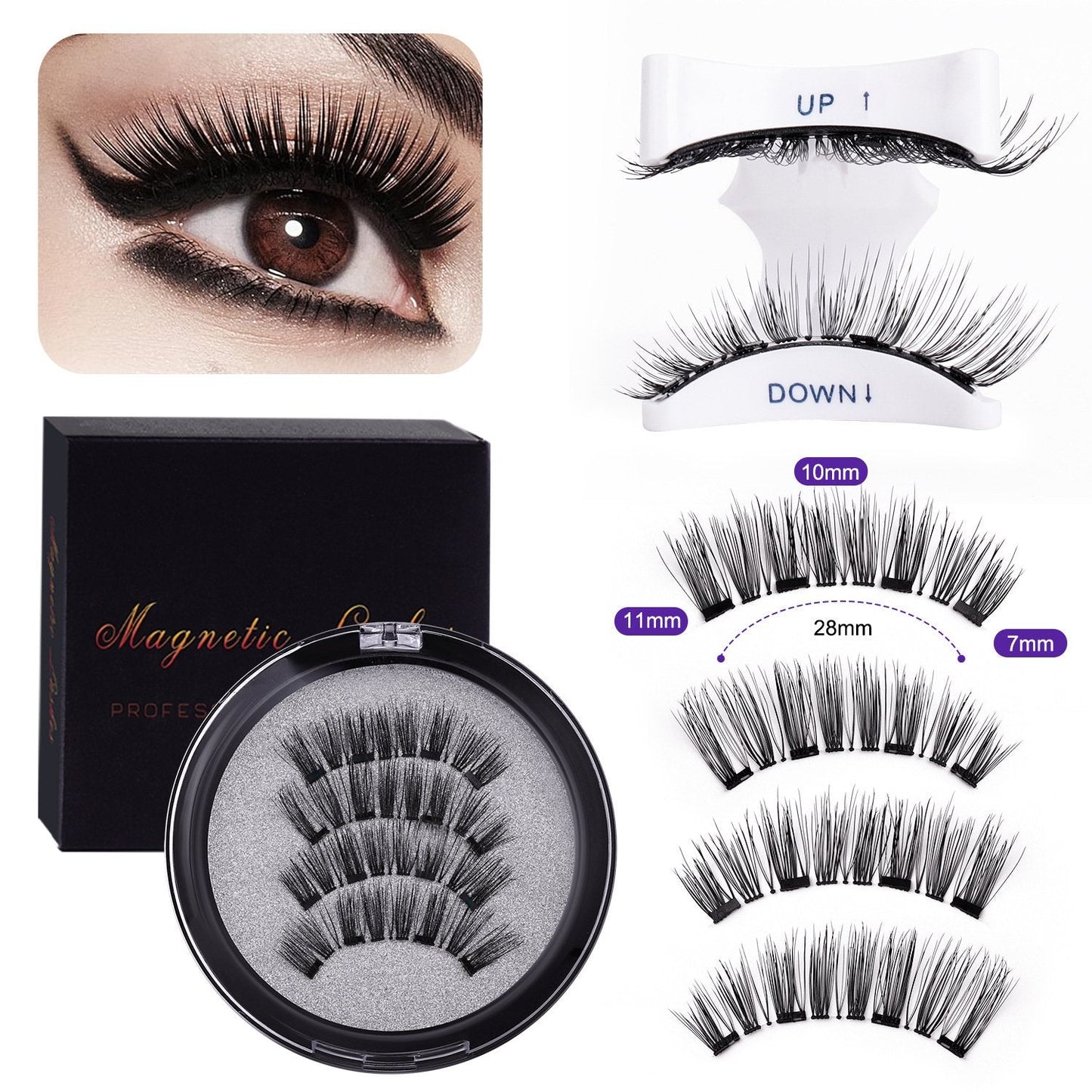 🔖Early Christmas Sale: 48% Off🔥🎁Natural Magnetic 3D False Eyelashes Set