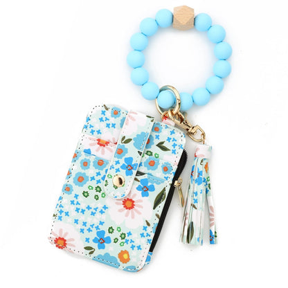 🌼✨ Boho Beaded Tassel Keychain – Silicone Bead Keychain for Women, Chic & Trendy Gift