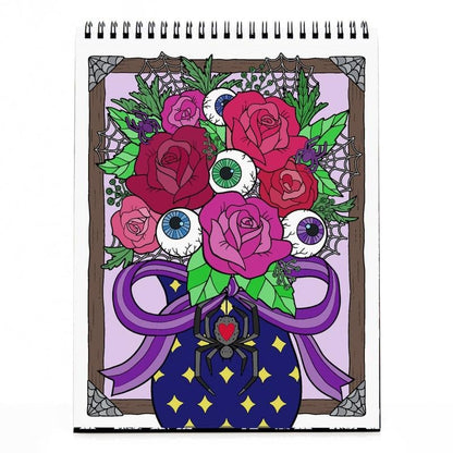 🔥Last Day 49% OFF -🖤🎨Waiting for the Night Gothic Love Coloring Book 📓(📚Hardcover - No Bleed Pages)