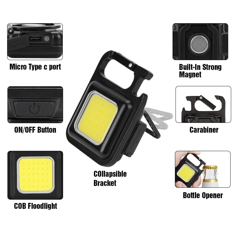 (🎁2026-Easter Hot Sale🎁- 49% OFF) Multifunctional Keychain Rechargeable Light