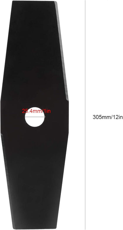 12in Black Lawn Mower Brush Cutter Blade