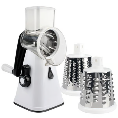 🥕🔄Multi-Functional Hand-Operated Rotary Drum Vegetable Cutter / Slicer / Grater