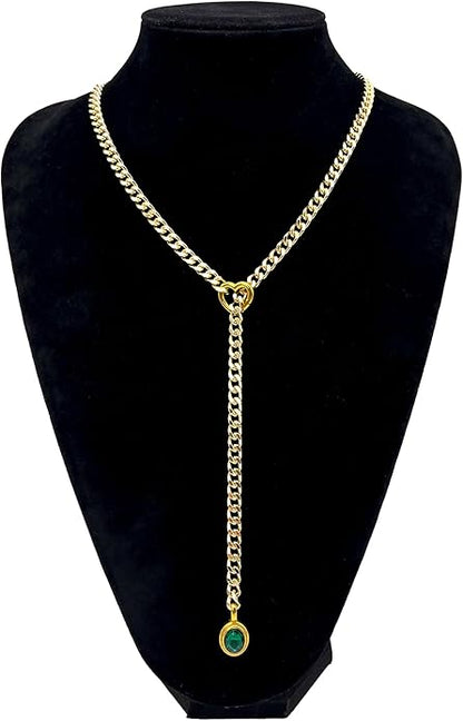 🔖Early Christmas Sale: 54% Off🔥– 💖✨Heart Slip Chain Necklace | Gold Cuban Chain with Removable Heart O-Ring 💎
