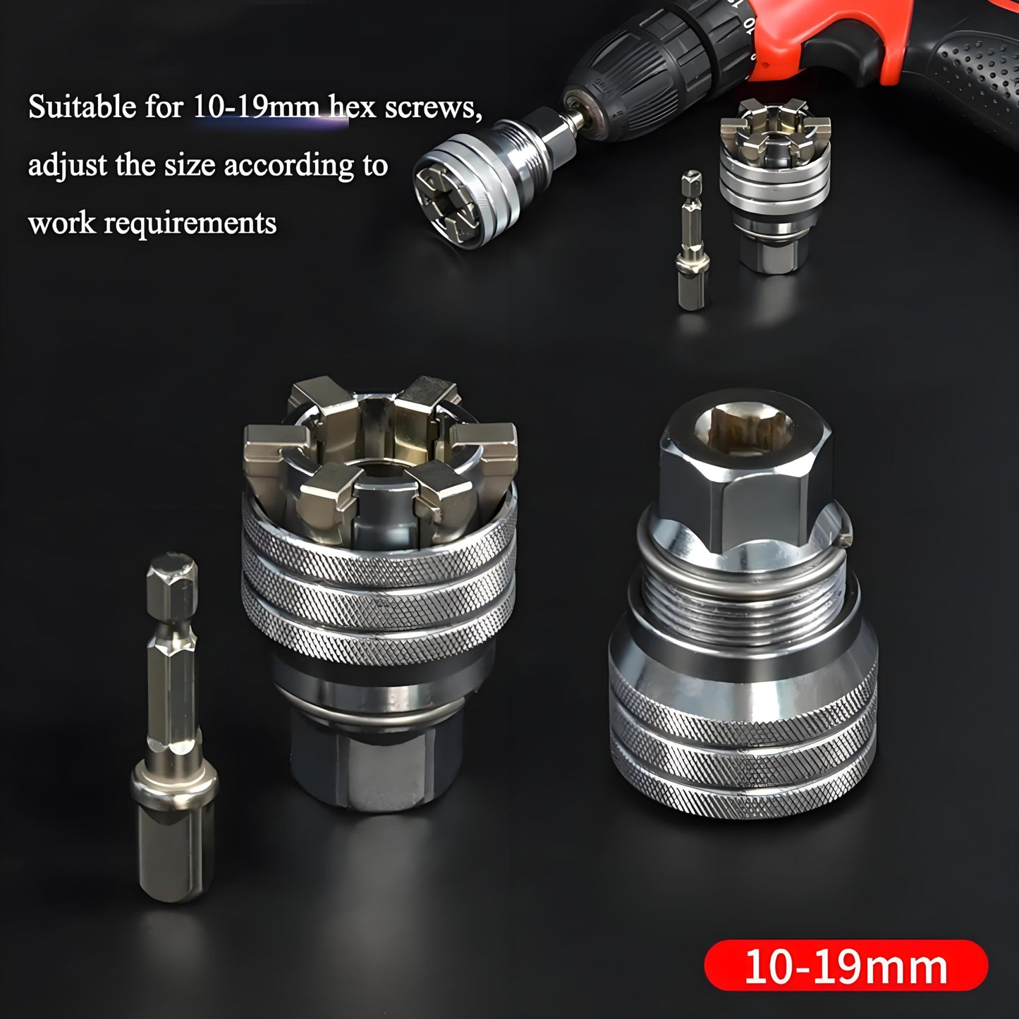 10-19mm Adjustable Universal Socket Wrench