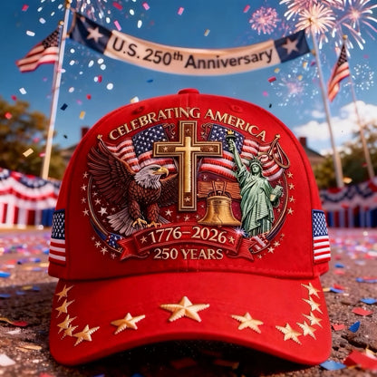 🦅Eagle & Liberty & Cross🎆United States 250th Anniversary Hat🧢BUY 2 FREE SHIPPING