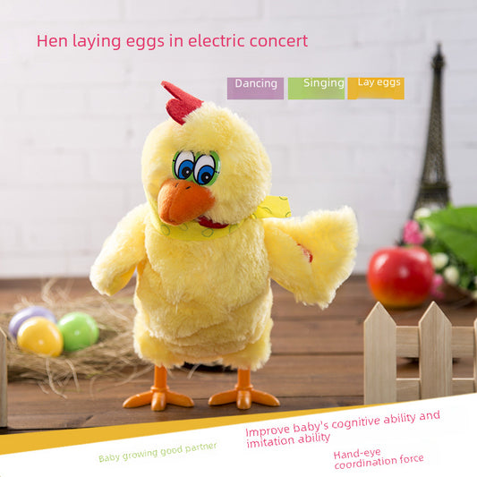 Electric Egg-Laying Hen – Singing, Dancing & Funny Plush Toy for Kids