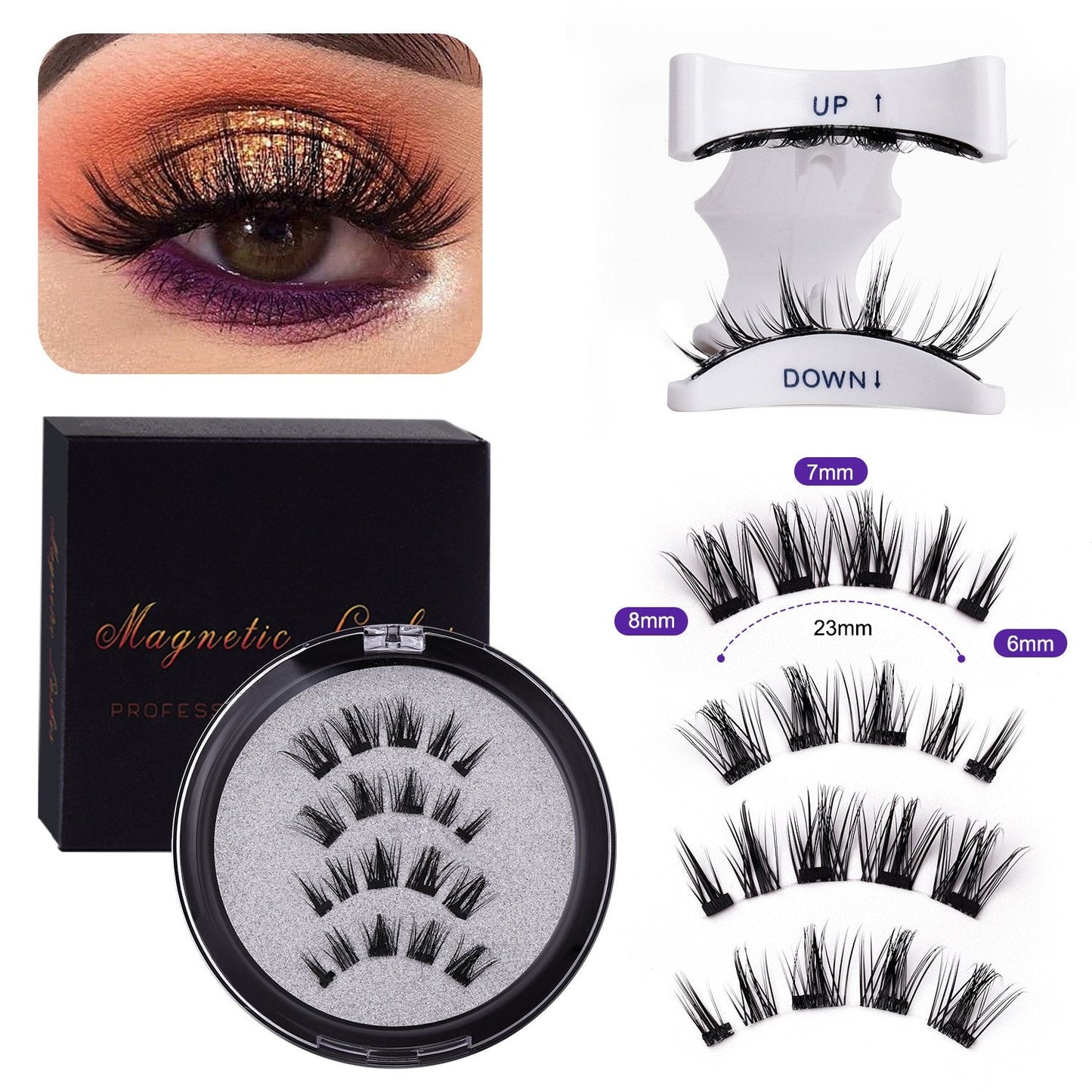 🔖Early Christmas Sale: 48% Off🔥🎁Natural Magnetic 3D False Eyelashes Set