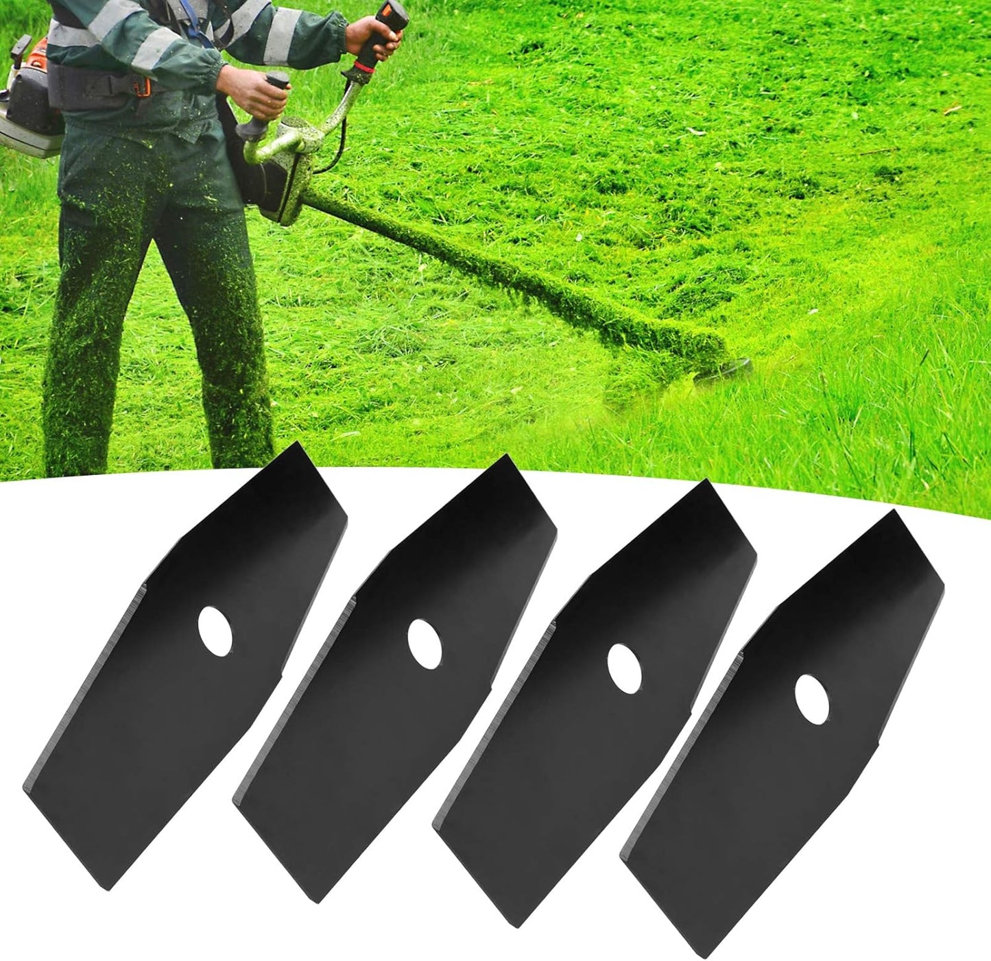 12in Black Lawn Mower Brush Cutter Blade