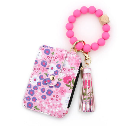🌼✨ Boho Beaded Tassel Keychain – Silicone Bead Keychain for Women, Chic & Trendy Gift