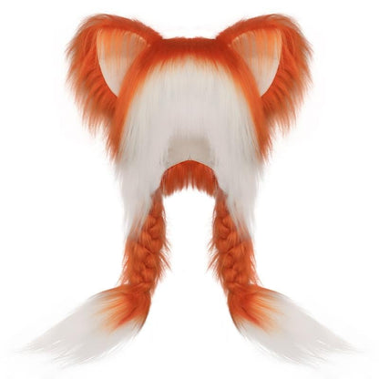 🔥Last Day 49% OFF - Soft Furry Animal Ear Hat with Braids