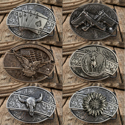 Fashion Punk Men's Genuine Leather Belt