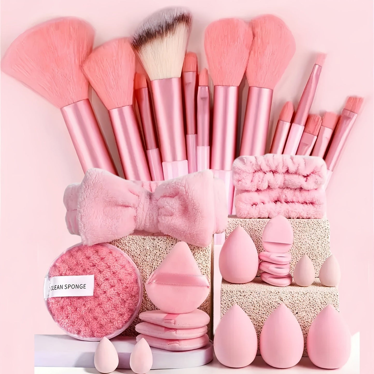 🔥LAST DAY 50% OFF - ✨ Portable Face Makeup Tool Set – Travel Blending Brush & Cleansing Kit for Women