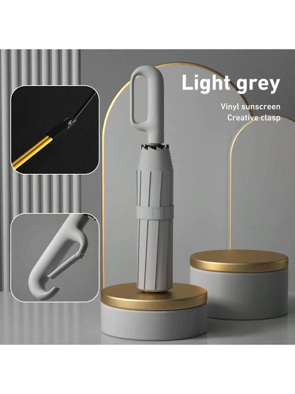 🌂 Portable Ring-Buckle Auto Open/Close Umbrella — 42" Windproof Travel Folding Umbrella ☔🌞