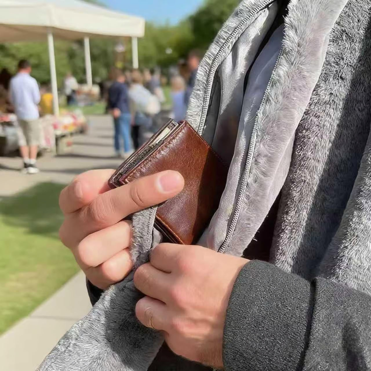 50% OFF – 🎅🧣Ultra-Soft Faux Fur Pull-Through Scarf with Secret Zipper Pocket✨