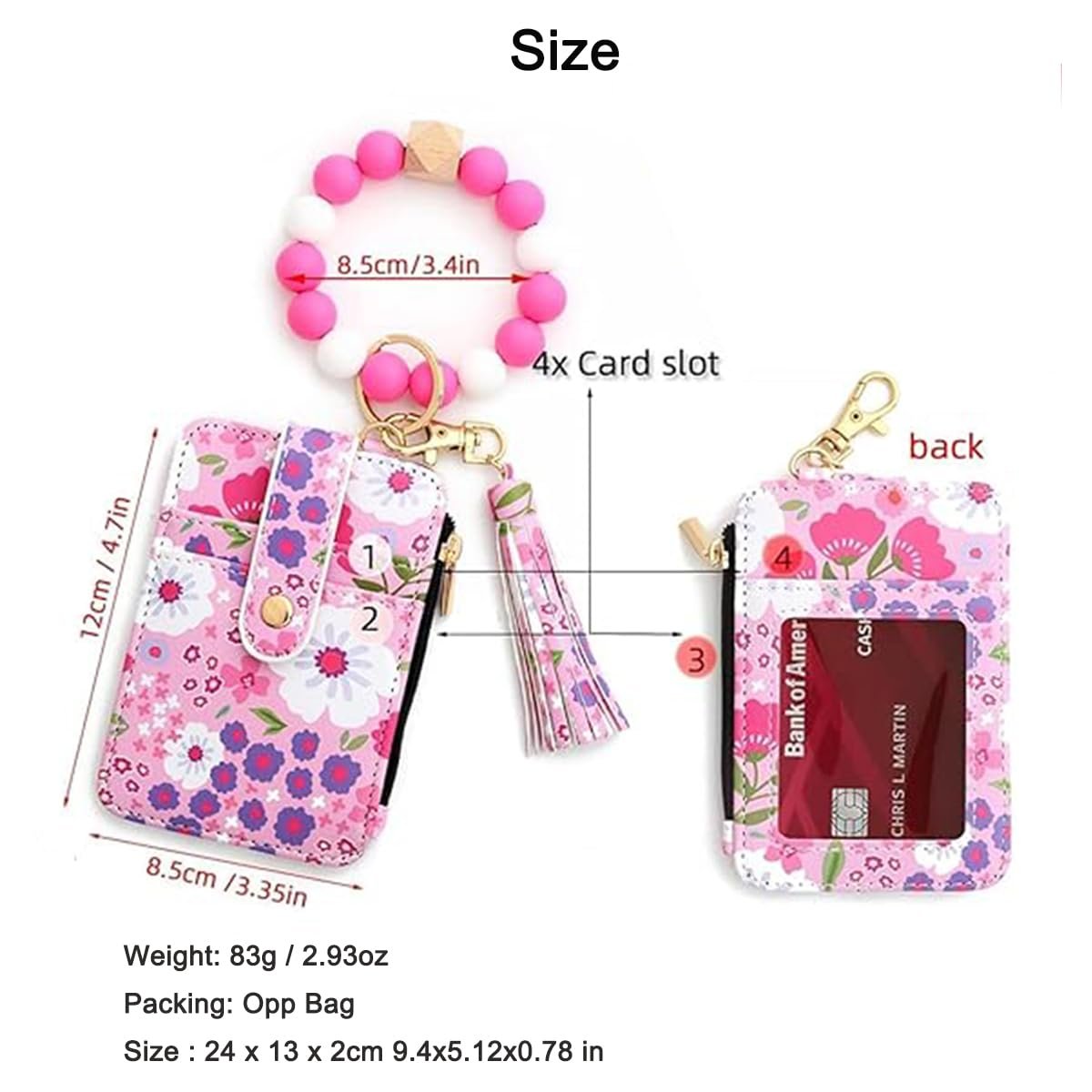 🌼✨ Boho Beaded Tassel Keychain – Silicone Bead Keychain for Women, Chic & Trendy Gift