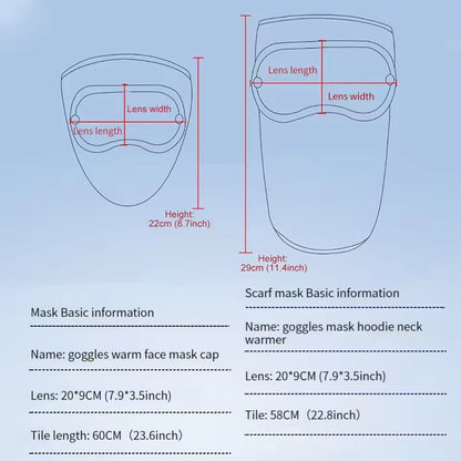 💝Winter warm fleece windproof high-definition goggles