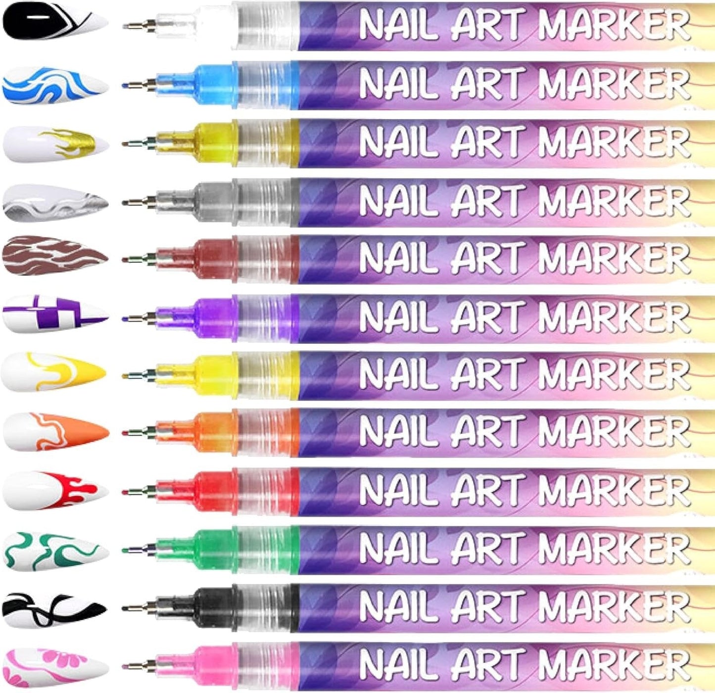 🔖Early Christmas Sale: 44% Off🔥-⚡🎨12 Colors Nail Art Pens Set