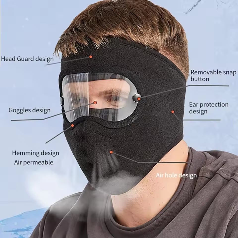 💝Winter warm fleece windproof high-definition goggles