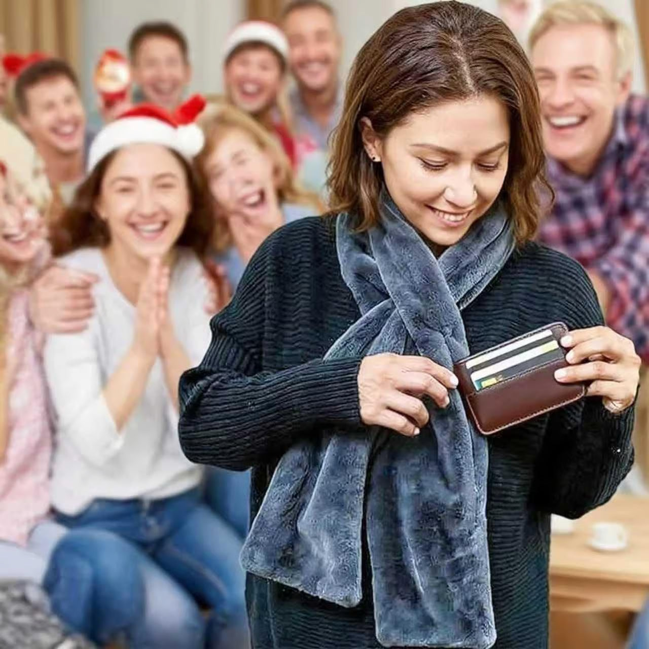 50% OFF – 🎅🧣Ultra-Soft Faux Fur Pull-Through Scarf with Secret Zipper Pocket✨