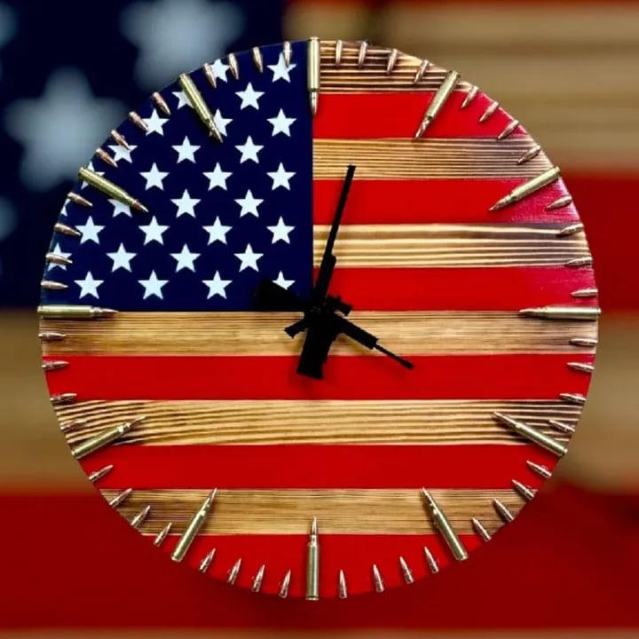 Veteran's Day Pre-Sale 60% OFF🔥Handmade Patriotic American Flag Clock🎁BUY 2 FREE SHIPPING