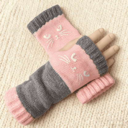 ✨This Week's Special Price $12.99❄️Women’s Knitted Fingerless Gloves with Cute Cat – Cozy, Stylish & Practical Winter Hand Warmers 🐾